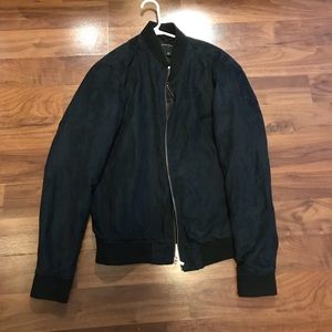 Blue “Vegan Suede” Banana Republic Bomber